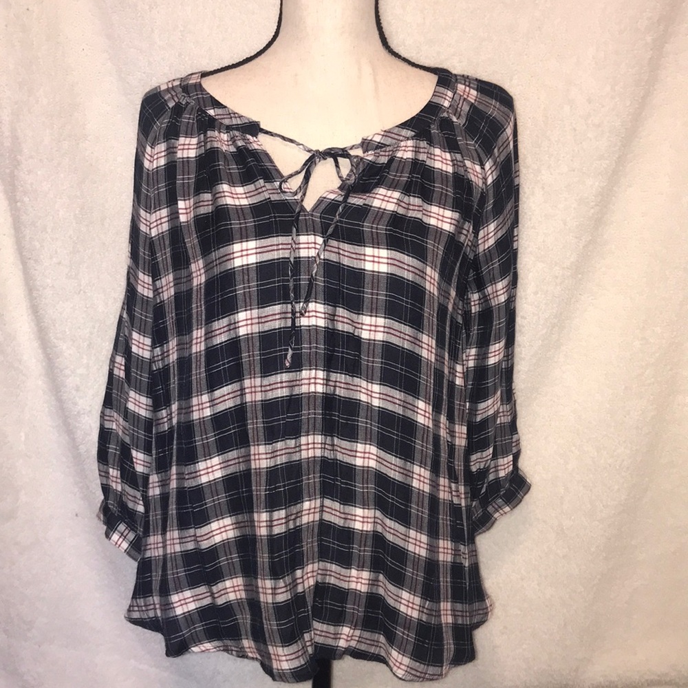Loft Plaid Top 👛